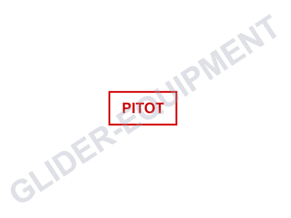 Warning/indication Placard 'Pitot' red [SR112377]